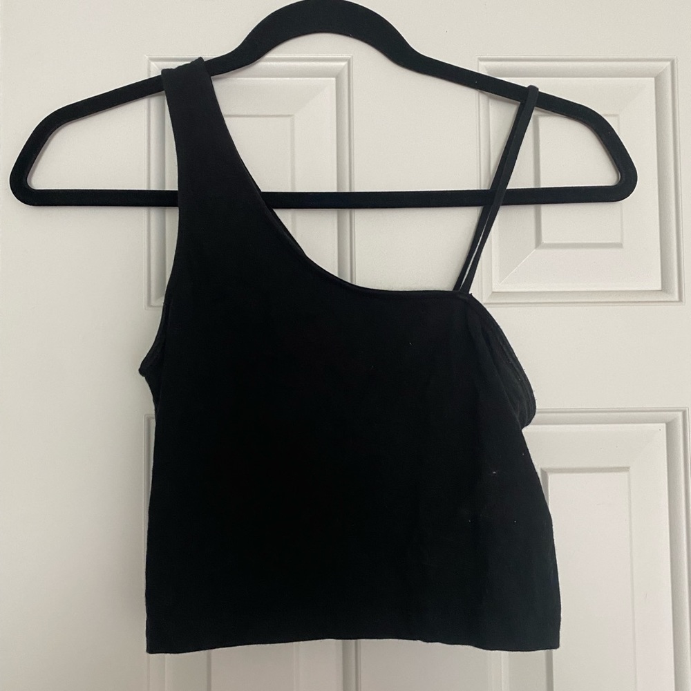 Black Asymmetrical Tank